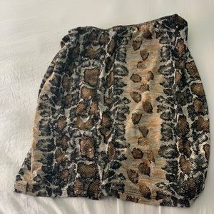 Windsor snake print skirt